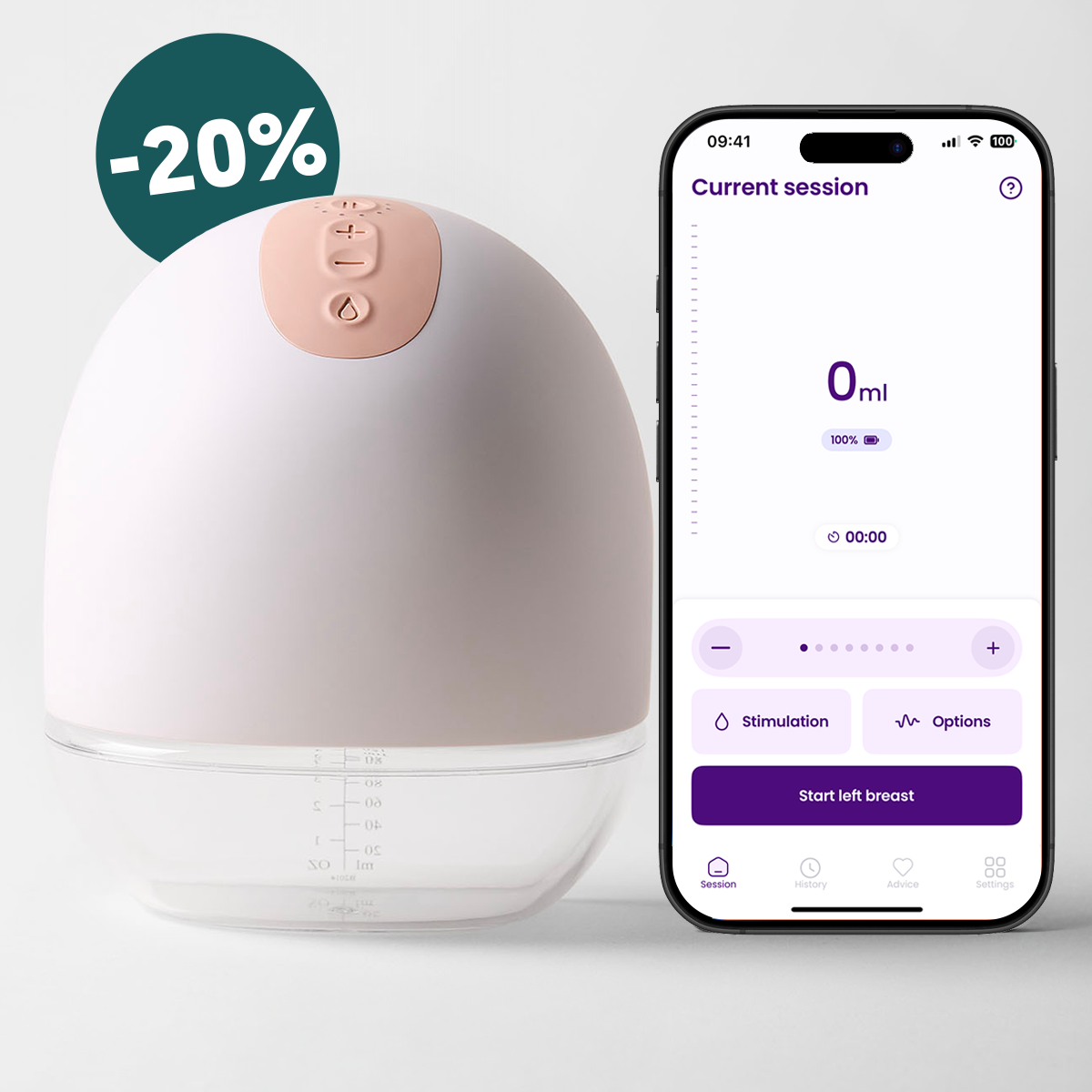 Tiralatte Elettrico Unilaterale ACwiwil: 2 Modalità (massaggio E Estrazione), Potenza Di Aspirazione Fino A 42 KPA, Batteria 1300 MAh